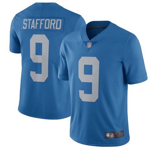 Detroit Lions Limited Blue Men Matthew Stafford Alternate Jersey NFL Football #9 Vapor Untouchable